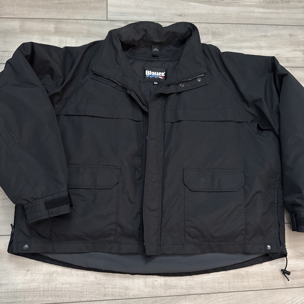 Blauer Gore-Tex‎ Jacket Mens 3XL Black Liner Full Zip Snap Police Security 9300Z